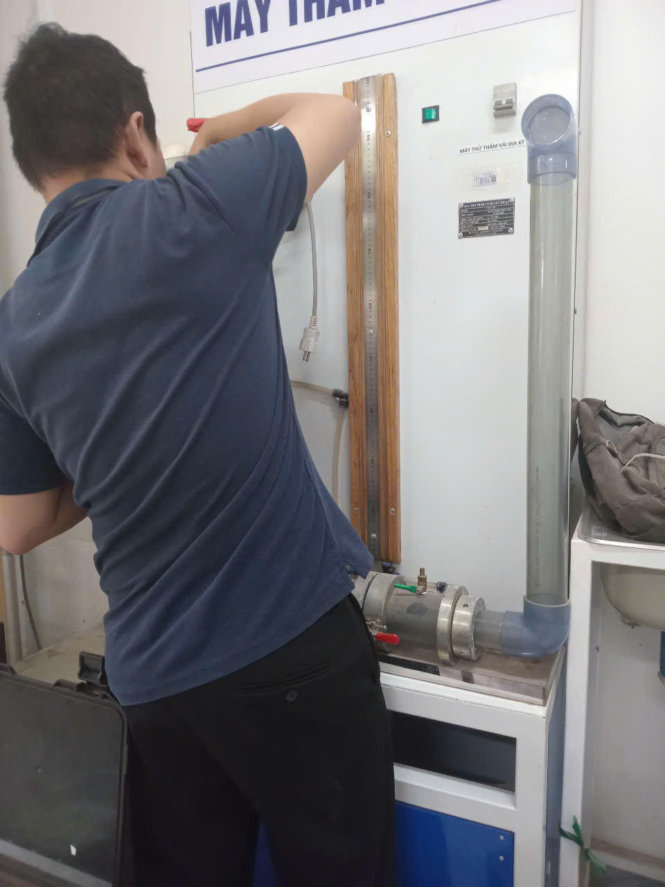 Hiệu chuẩn máy thấm vải địa